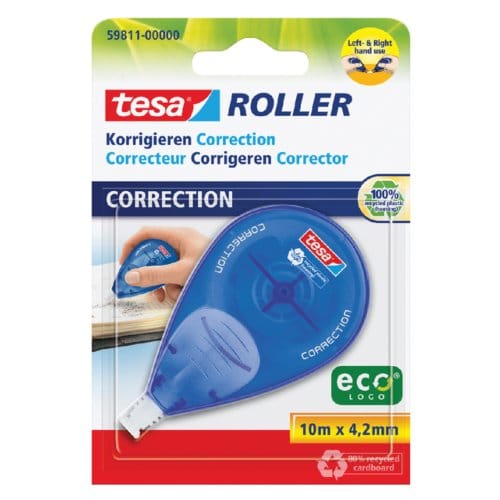 tesa® ecoLogo - Correctietape - Duurzaam - Ergonomisch - Precies - 10m
