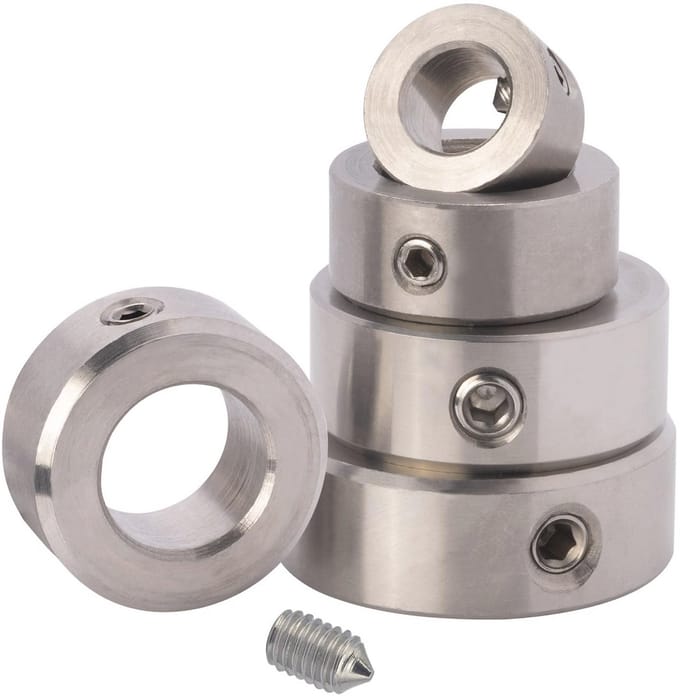 Stelring 12 mm 4 stuks roestvrij staal V2A met schroefdraadpen vorm A