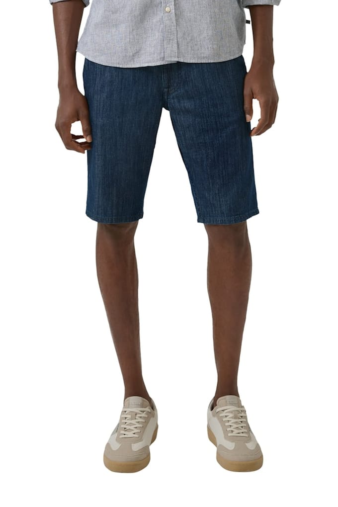 Jeansbermuda met klassieke pasvorm taille halfhoog rechte pijp s.Oliver
