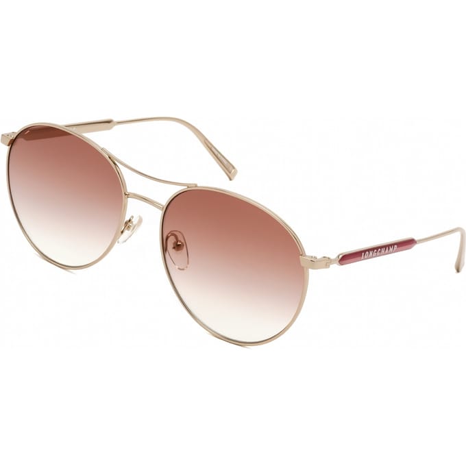 Longchamp Zonnebril Roségoud / Kleurverloop Rood