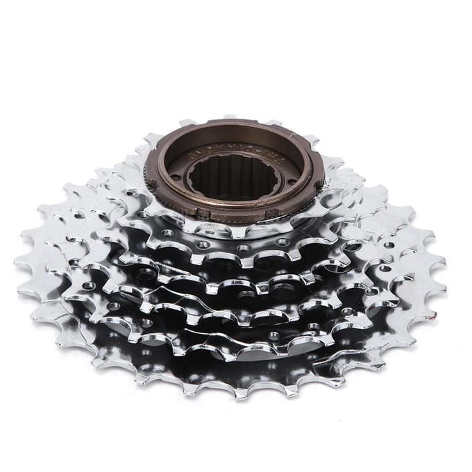 Roue Libre Arrière de Vélo Chromée Accessoire de Remplacement pour VTT 6 vitesses gray