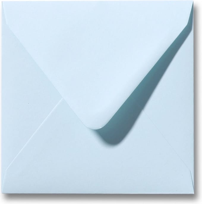 Envelop 14 x 14 cm Zachtblauw 100 stuks