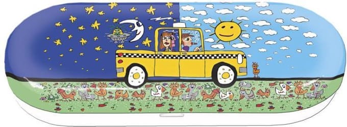 Brillenkoker kunstenaar James Rizzi Taxi