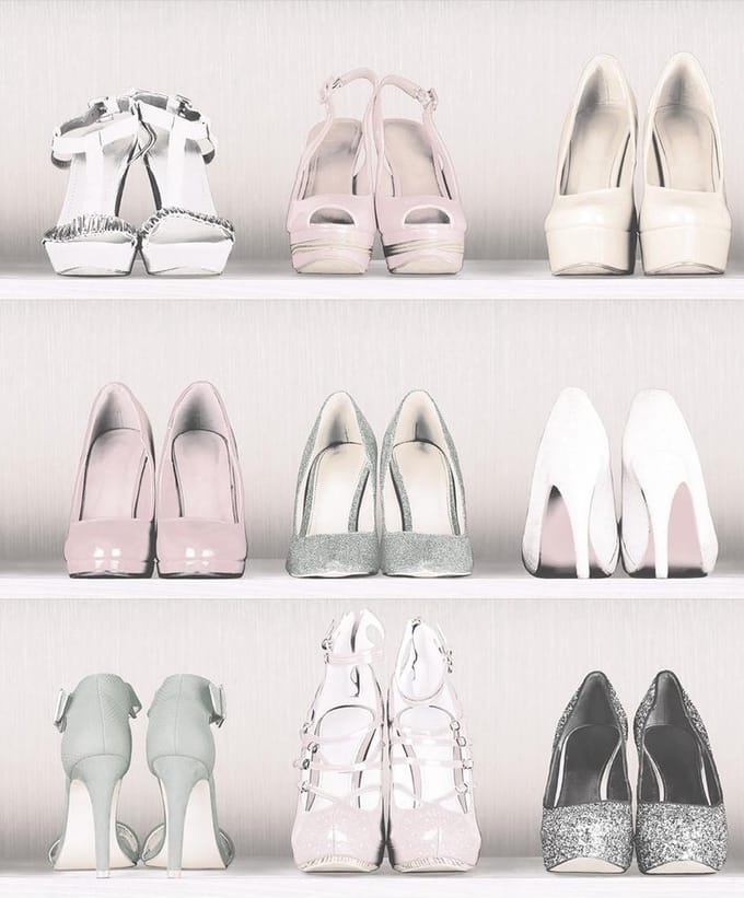 Exposure schoenen/pumps effen (vliesbehang, multicolor)