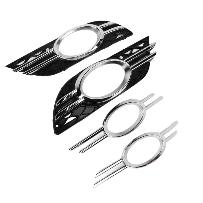 2 STuks Voor Mistlamp Grille Cover Trim 2118850922 Vervanging voor E320 E350 E550 2007?2009 gray