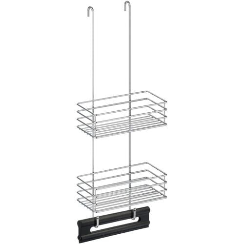 Smedbo Sideline shower basket set with extractor black B1245B