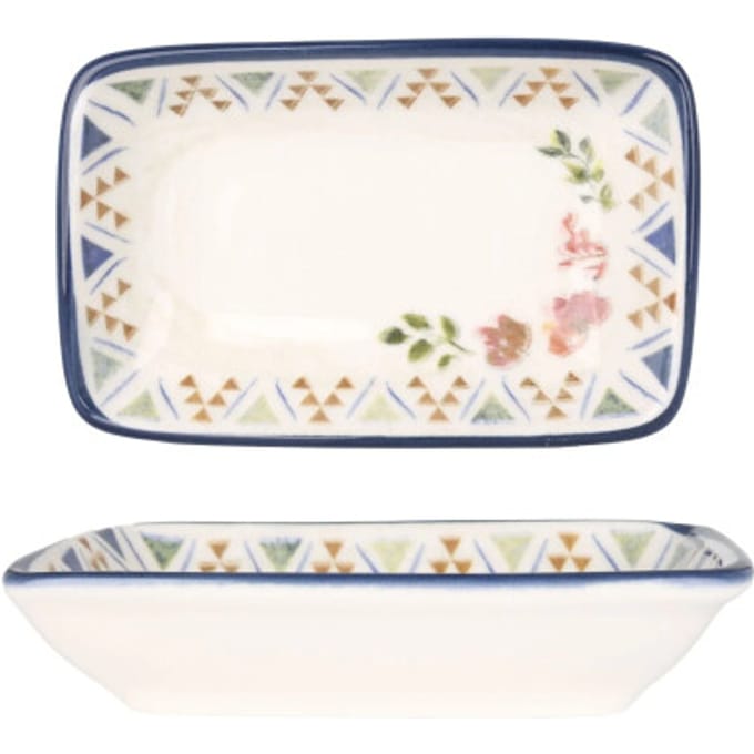 Bonna Serveerschaal - Spring - Porselein - 15x9 cm - set van 2