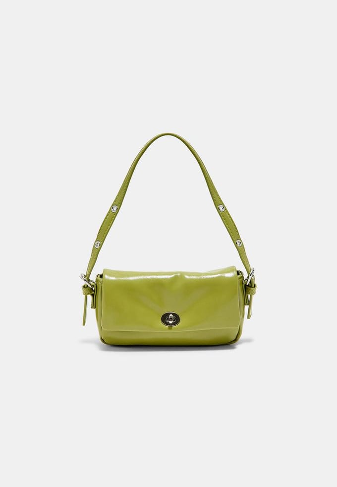 Stradivarius Gekreukelde mini-schoudertas  Pistachegroen OS