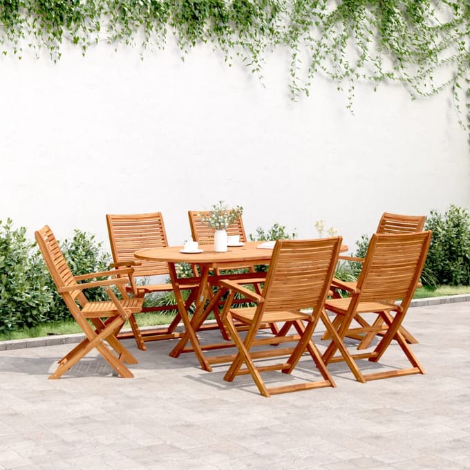 vidaXL - Klapstoelen - 6 - stuks - 57x66x95 - cm - Massief - acaciahout