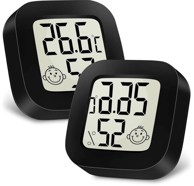 Digitale Hygrometer en Thermometer met LCD Display en Smiley Iconen voor Binnen