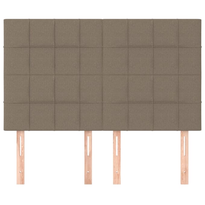 vidaXL - Hoofdbord - taupe - 144x5x118/128 - cm - Stof