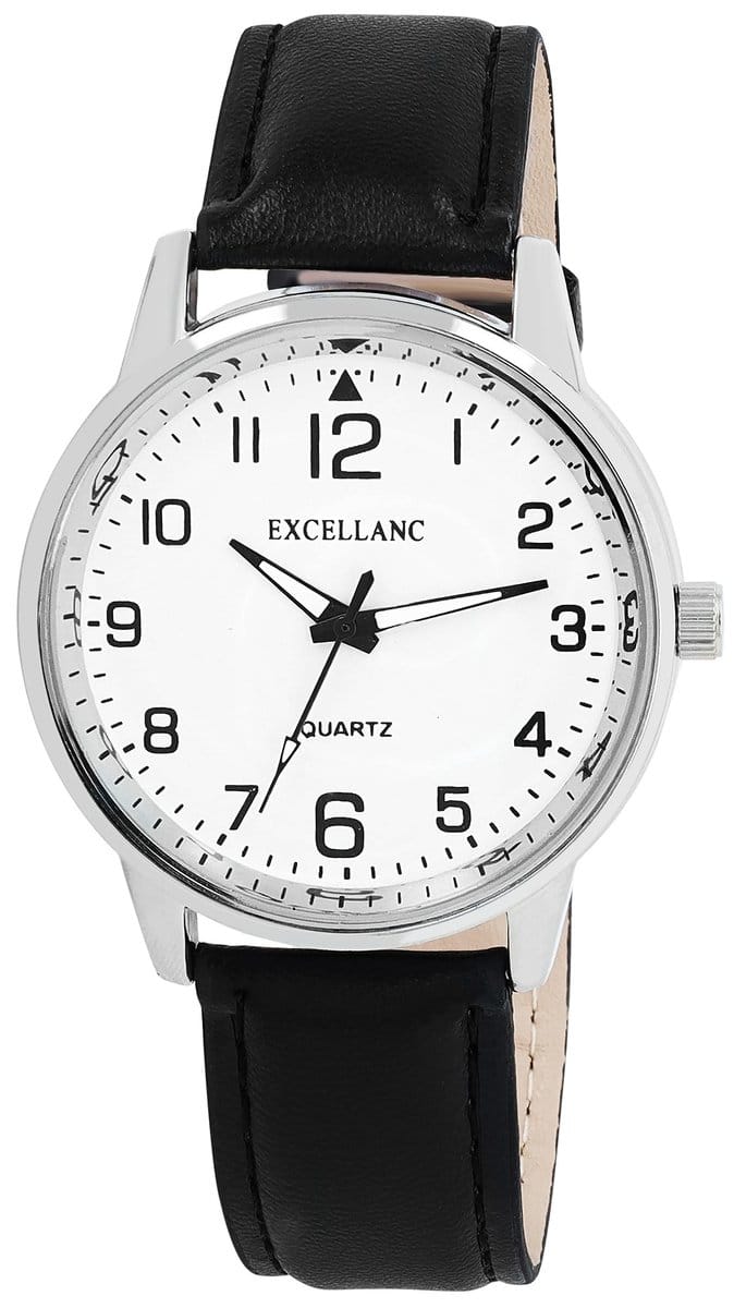 EXCELLANC Herenhorloge van imitatieleer Mineraalglas