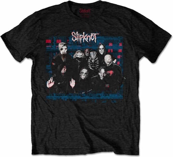 Slipknot - WANYK Glitch Group Heren Tshirt - S - Zwart