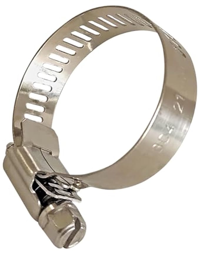 Slangklem RVS 304 voor Buizen 21-38 mm, 12 mm Breed - 5 Stuks