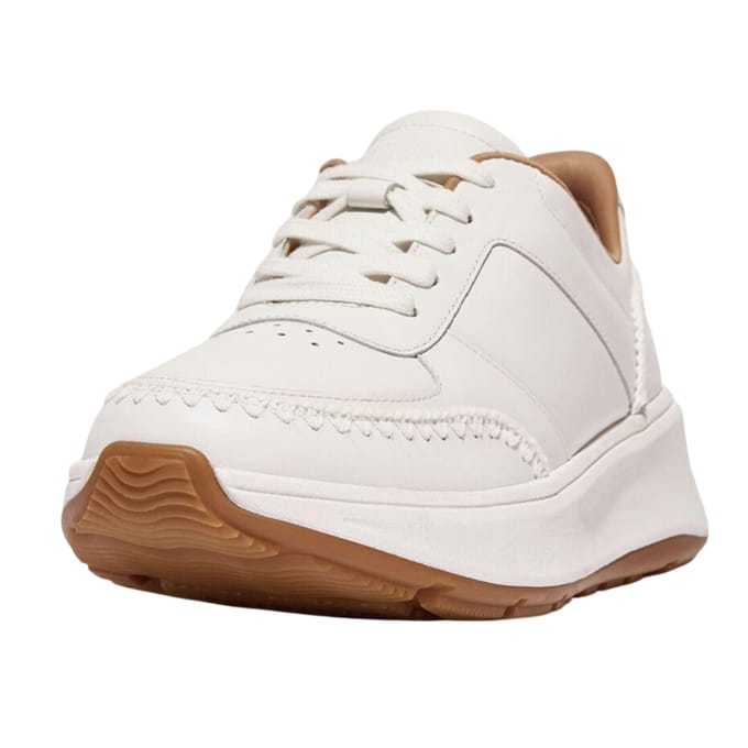 FitFlop Gehaakte leren platte sneakers voor dames (Wit)