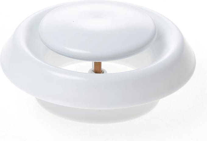 Nedco Ventilatierooster luchtrooster wit instelbaar rond 100mm 512100
