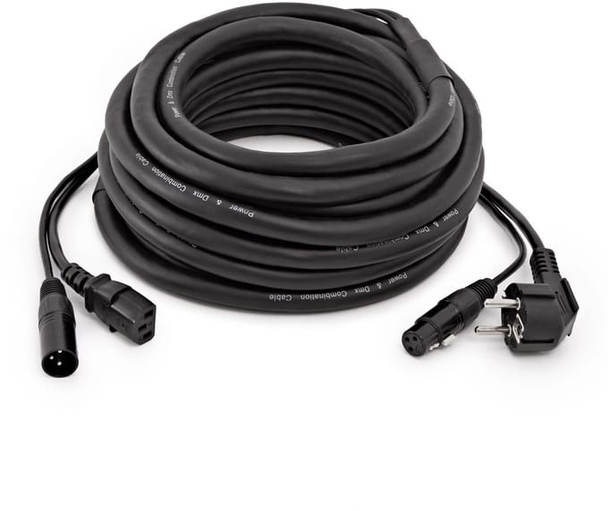 XLR en EU IEC Combinatiekabel van Gear4music, 10m