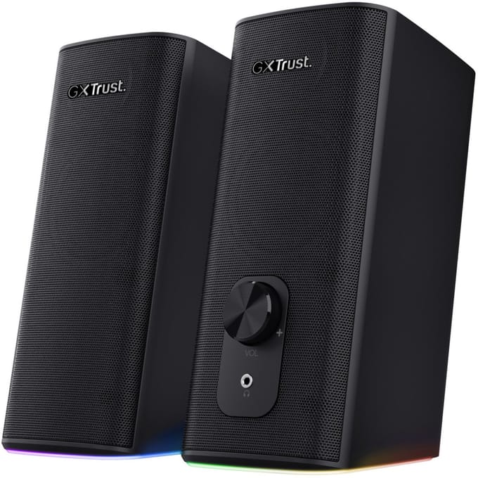 Trust GXT 612 Cetic - Gaming Speakerset - 2.0 Stereo - RGB Verlichting - Bluetooth - 18W Piekvermogen - Zwart