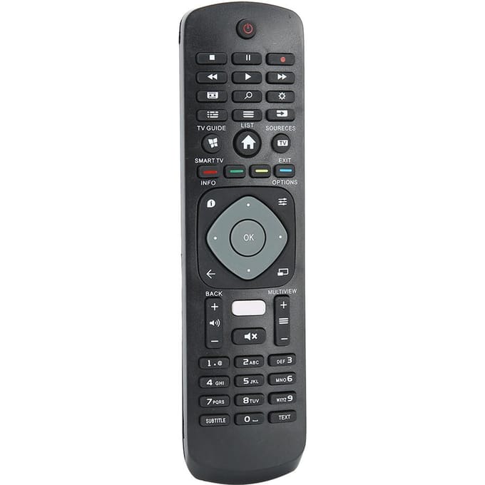 Télécommande de remplacement noire pour téléviseur Philips Netflix (10 m 33 pi) blanc