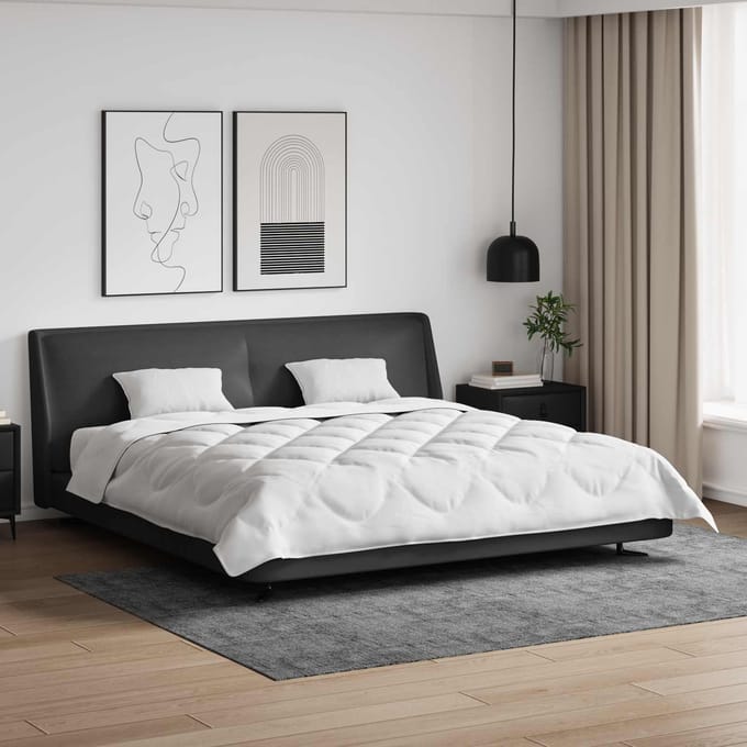 vidaXL - Dekbed - met - kussen - 3 - st - Wit - Microvezel