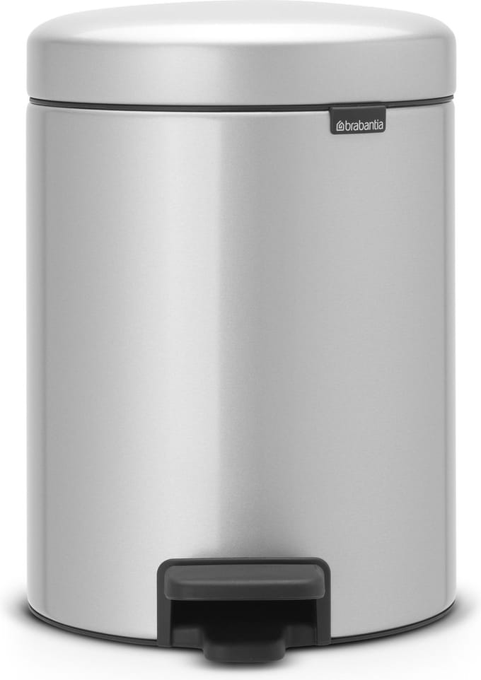 Brabantia NewIcon Prullenbak - 5 liter - Metallic Grey