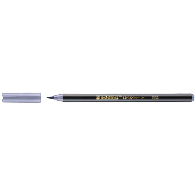 Edding Brushpen 1340 Waterbasis 16,5 Cm Zilvergrijs