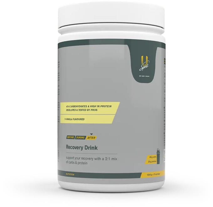 U-Sport Recovery Drink - Vanilla - 1250g - 2:1 Koolhydraat/Eiwit Mix - Whey Recovery Shake - Vanille