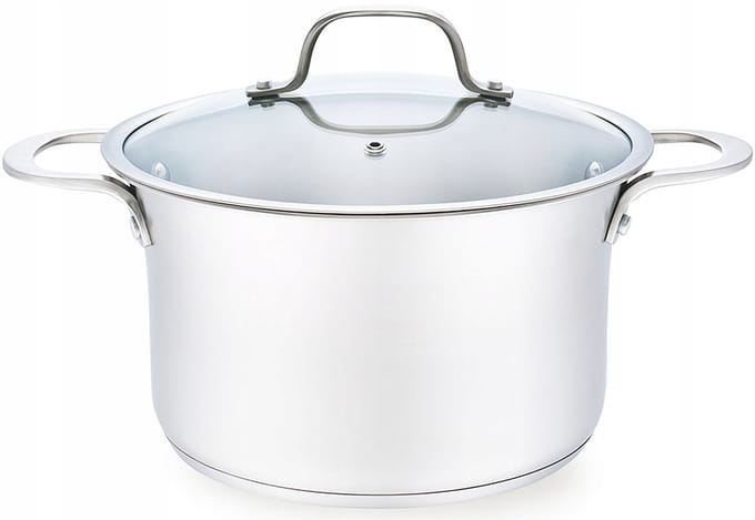 RVS Pan 18cm 1.75L met Deksel - Geschikt voor Inductie