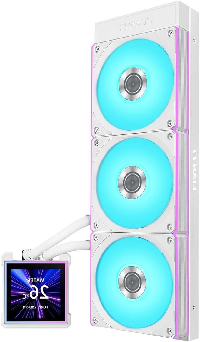 Waterkoeler PC - Component Koeling - Stabiele Prestaties - 3.4 Inch IPS Display - 360mm Radiator - Wit
