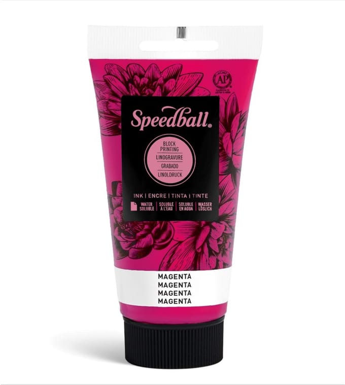 Water-soluble bloc printing ink magenta - Speedball