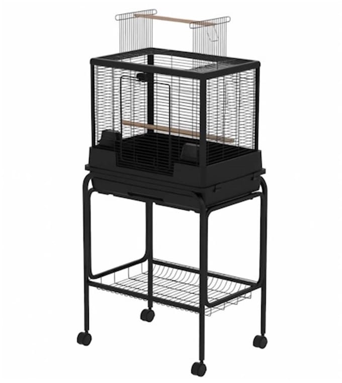 @Pet Vogelkooi Ceasar M met Standaard Zwart