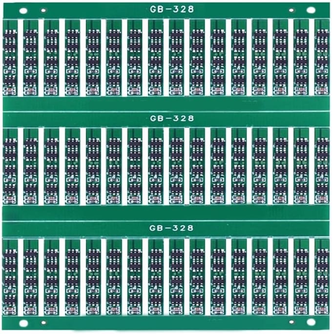Lithium Batterij Bescherming - 1S PCB Module - Veilige Batterij Stroom - Dual MOS Hoge Stroom - 28mm x 3.8mm