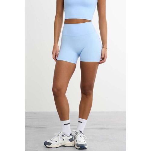 FAMME Zachte korte broek Light Blue L
