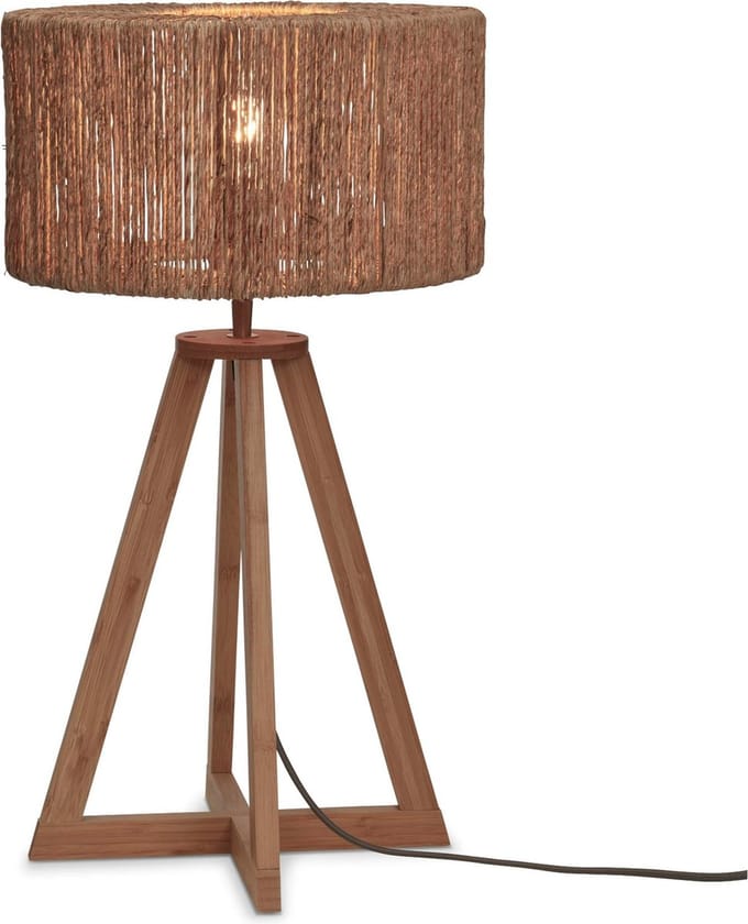 GOOD&MOJO Tafellamp Iguazu - Jute/Bamboe - Ø30x51cm -