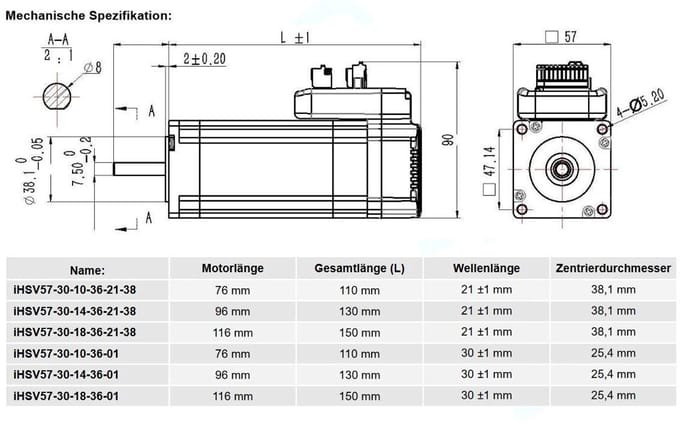 Servomotor met driver - Geïntegreerde motor - Precisie besturing - Nieuwste software - 100 Watt