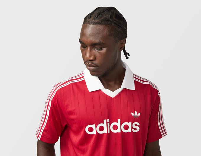 Adidas 3 stripes T-shirts Heren - Rood - Maat S - Poly Jersey