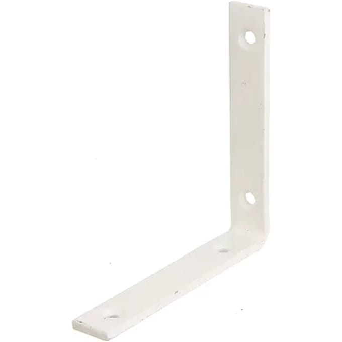 Alberts Verbindingshoek - Wit Geplastificeerd Staal - 120x120x20mm