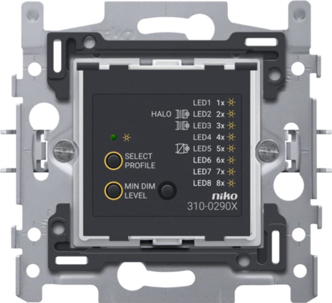 Niko - Sokkel drukknopdimmer universeel 2-DRAADS 3-300W - 310-02900