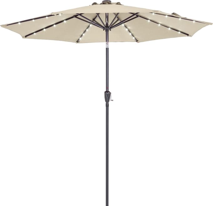 Kingsleeve Parasol Maïmi - LED Verlichting Kantelbaar 270cm - Crème
