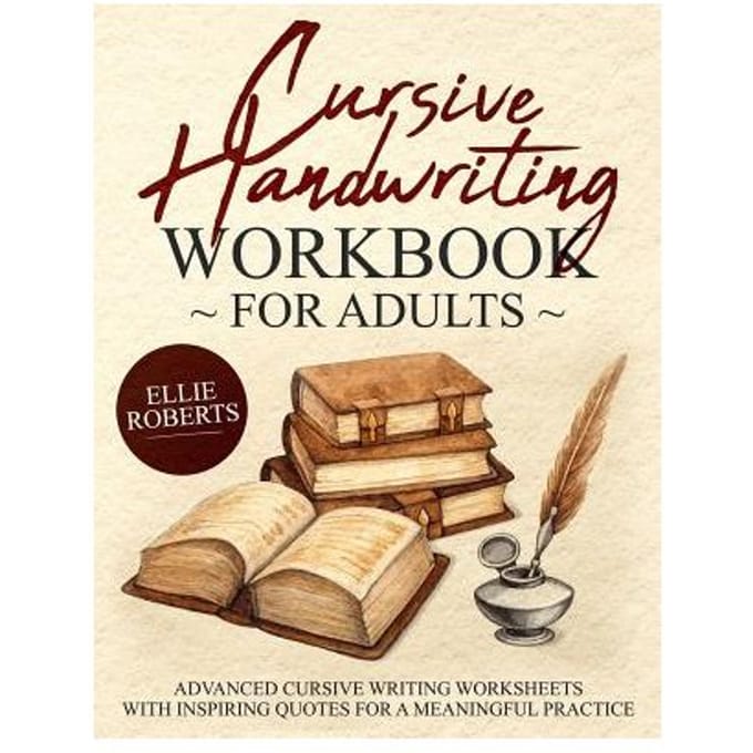 Cursive Handwriting Workbook For Adults - Ellie Roberts