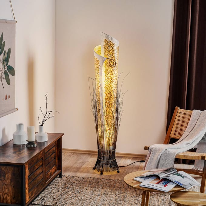 Woru Exotische vloerlamp YUNI 150 cm