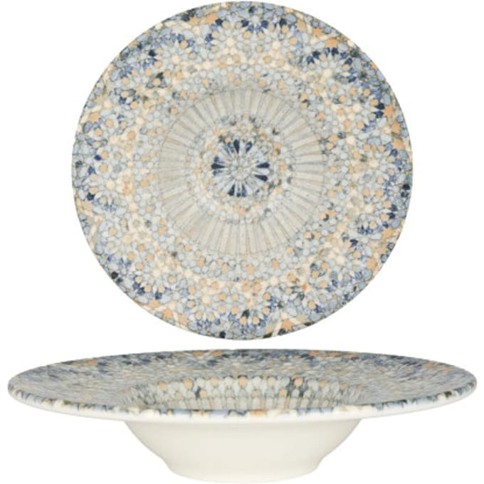 Bonna Pastabord - Luca Mosaic - Porselein - 24 cm (270cc) - set van 2