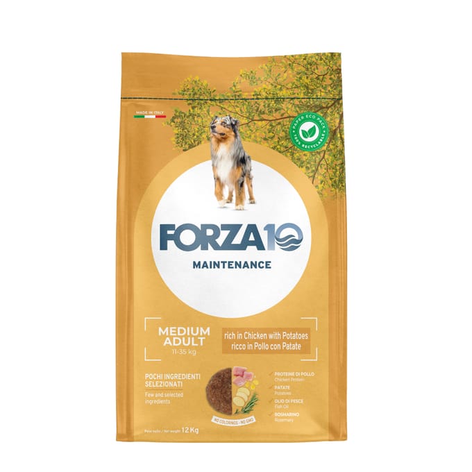 2x12kg Forza 10 Medium Maintenance kip & aardappelen Hondenvoer Droog