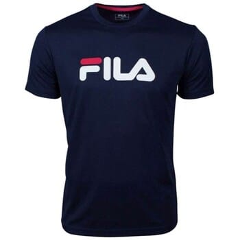 Fila Logo T-shirt Heren-Donkerblauw,Wit