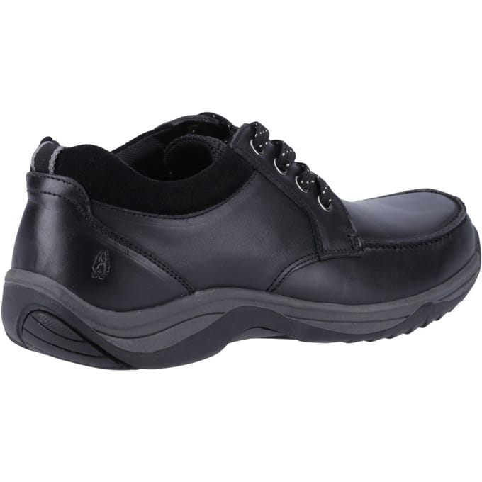 Hush Puppies Derek Leren Mannen Zwarte Veterschoenen