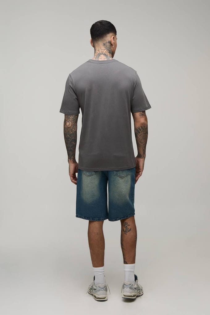 Lang Regular Nirvana Licentie Print T-shirt | Charcoal | Size Small