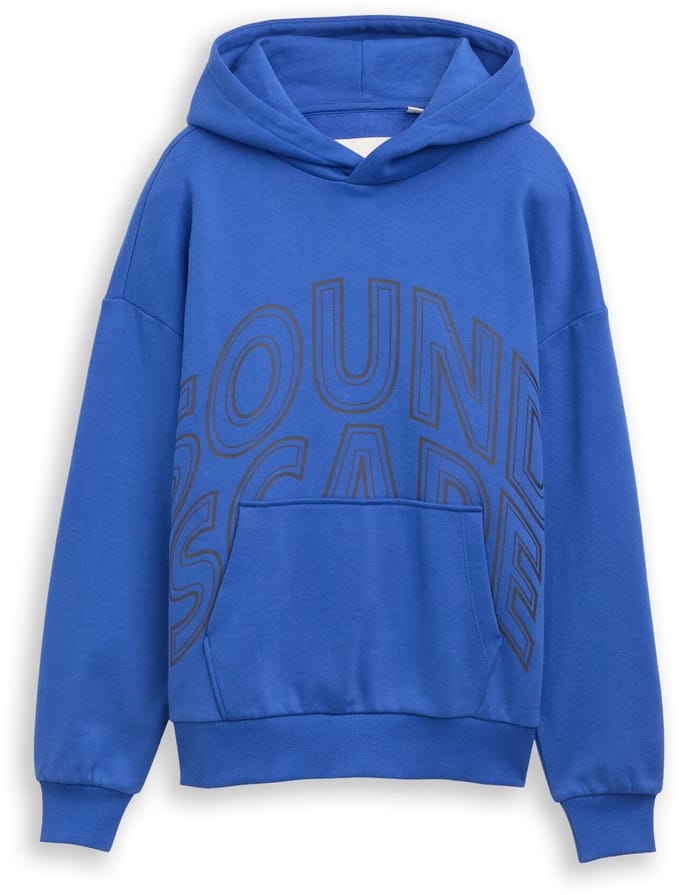Tom Tailor - Oversized hoodie met opschrift - Maat 176 - beau blue