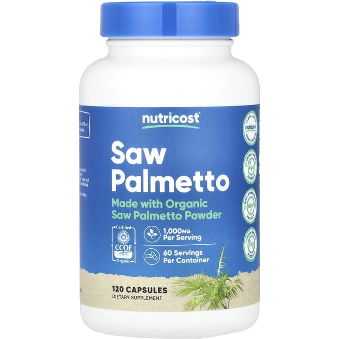 Nutricost, Zaagpalmetto, 1.000 mg, 120 capsules (500 mg per capsule)