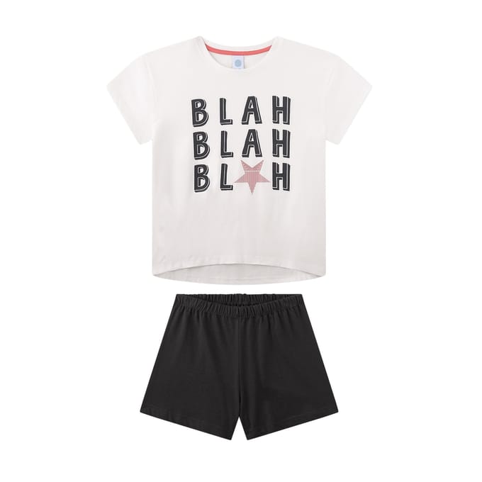 Sanetta Pyjama Pyjama Teenager Blah kurz Set van 1