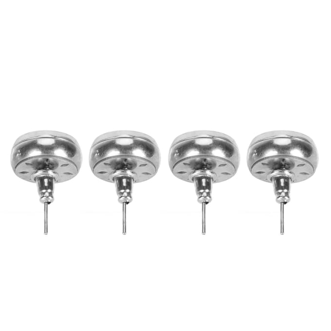 2 Paires Boucles d'Oreilles Diffuseur d'Huiles Essentielles Mode Forme Ronde Acier Inoxydable Boucles d'Oreilles Aromathérapie white